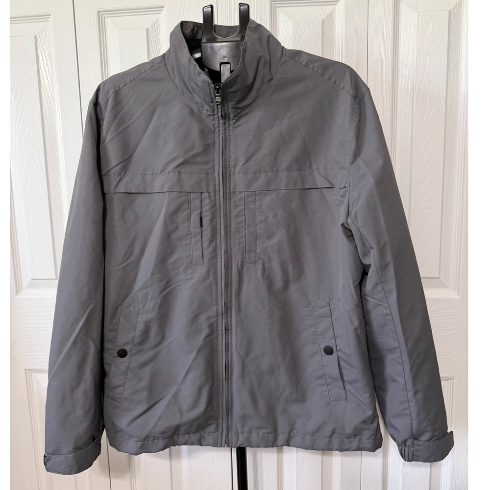 Michael Kors Mens XL Grey Full Zip Lightweight Mesh Lined Jacket Windbreaker